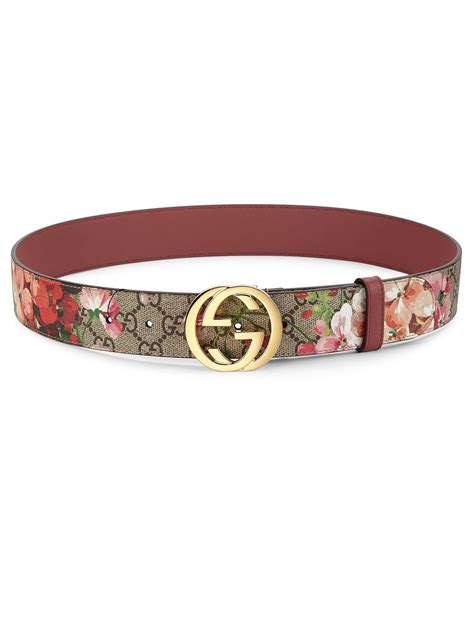 gucci belt flower pattern|genuine leather gucci belt women.